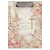 Heaveny Blush & Gold Quince, kundenspezifisch Klemmbrett (Vorderseite)