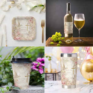 Heaveny Blush & Gold Quince, kundenspezifisch Pappteller