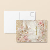 Heaveny Blush & Gold Quince, kundenspezifisch Postkarte