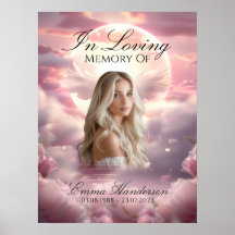 Heaveny Wings Memorial Welcome Sign Poster