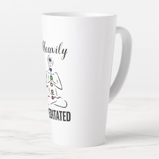 Heaviläre Meditation Chakra Meditation Latte Tasse (Rechte Ecke)