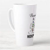 Heaviläre Meditation Chakra Meditation Latte Tasse (Linke Ecke)