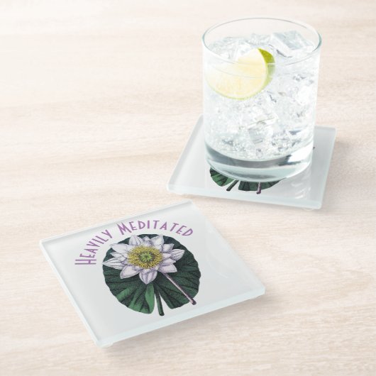 Heavily Meditated Funny Louts Glasuntersetzer (Schrägansicht)