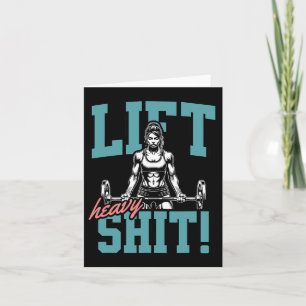 Heavy 2 Funny Gym Workout T-Shirt Powerlift Hu Karte