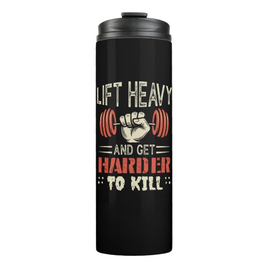 Heavy abheben und schwerer zu töten thermosbecher (Vorderseite)