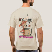 Heavy and soft T-shirt with an adorable cat design (Rückseite)