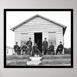 Heavy Artillery Officers in Fort Totten, DC 1865 Poster