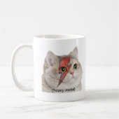 Heavy Breathing Cat Meme Heavy Metal Rocker Kaffeetasse (Links)