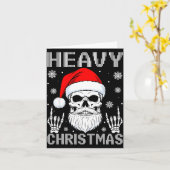 Heavy Christmas Skull Fans Rock Music Winter Holid Karte (Gelbe Blume)