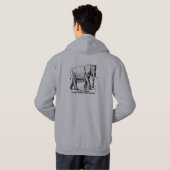 Heavy Cross-Hatched Elephant Hoodie (Schwarz voll)