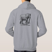 Heavy Cross-Hatched Elephant Hoodie (Rückseite)