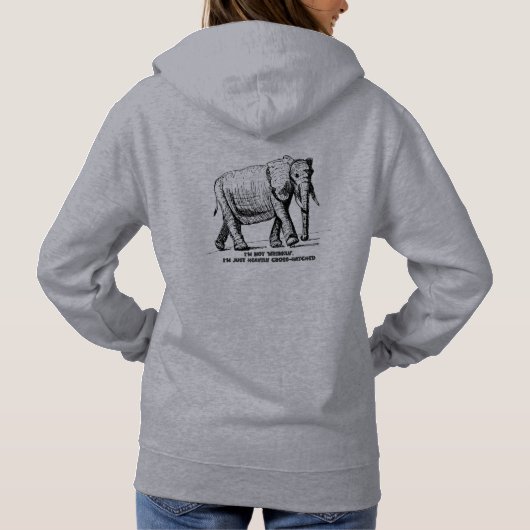 Heavy Cross-Hatched Elephant Hoodie (Rückseite)