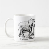 Heavy Cross-Hatched Elephant Kaffeetasse (Links)