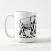 Heavy Cross-Hatched Elephant Kaffeetasse (Links)