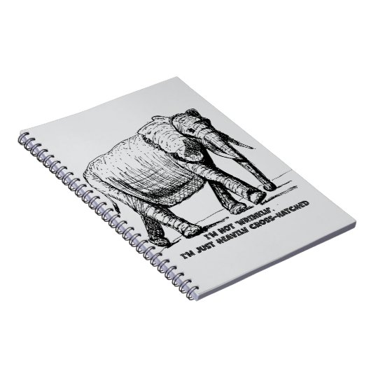 Heavy Cross-Hatched Elephant Notizblock (Rechte Seite)