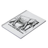 Heavy Cross-Hatched Elephant Notizblock (Linke Seite)