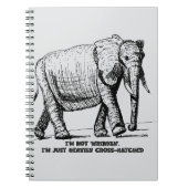 Heavy Cross-Hatched Elephant Notizblock (Vorderseite)