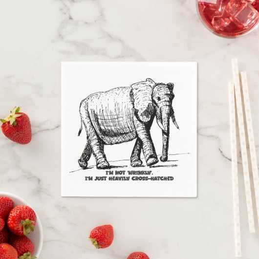 Heavy Cross-Hatched Elephant Serviette (Beispiel)