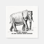 Heavy Cross-Hatched Elephant Serviette (Vorderseite)