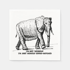 Heavy Cross-Hatched Elephant Serviette