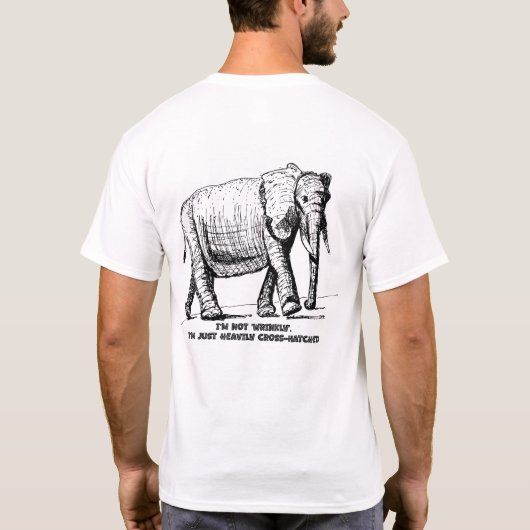 Heavy Cross-Hatched Elephant T-Shirt (Rückseite)