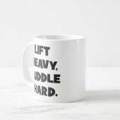 Heavy, Cuddle Hard - Funny Novelout Workout Kaffeetasse (Vorderseite Links)