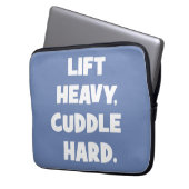 Heavy, Cuddle Hard - Funny Novelout Workout Laptopschutzhülle (Vorderseite Links)