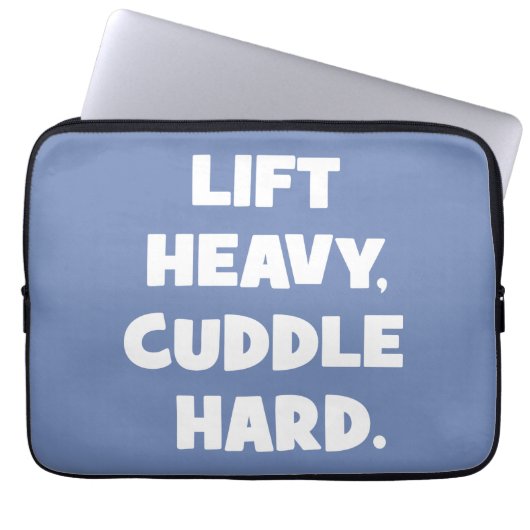 Heavy, Cuddle Hard - Funny Novelout Workout Laptopschutzhülle (Vorderseite)