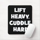 Heavy, Cuddle Hard - Funny Novelout Workout Mousepad (Mit Mouse)