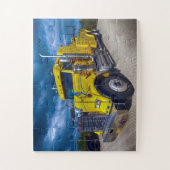 Heavy Duty Big Rig Yellow Semi Truck Puzzle (Vertikal)