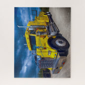 Heavy Duty Big Rig Yellow Semi Truck Puzzle (Vertikal)