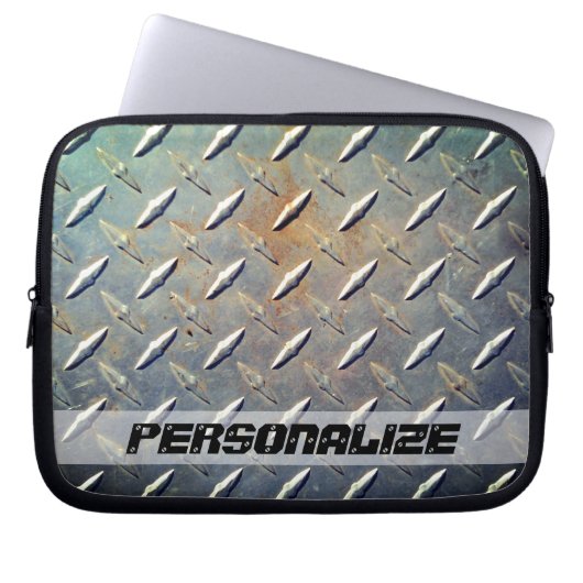 Heavy Duty Diamond Plate Steel Custom Graphic Laptopschutzhülle (Vorderseite)