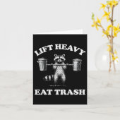 Heavy Eat Trash Gewicht Lifting Funny Workout Karte (Gelbe Blume)