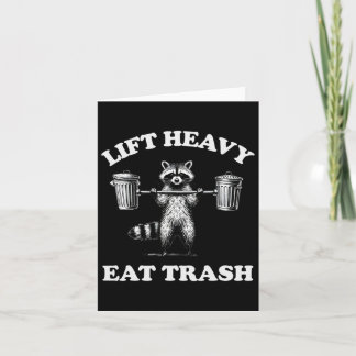 Heavy Eat Trash Gewicht Lifting Funny Workout Karte