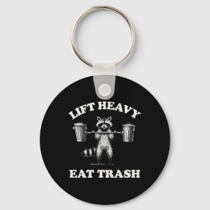 Heavy Eat Trash Gewicht Lifting Funny Workout Schlüsselanhänger