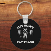 Heavy Eat Trash Gewicht Lifting Funny Workout Schlüsselanhänger (Vorderseite)