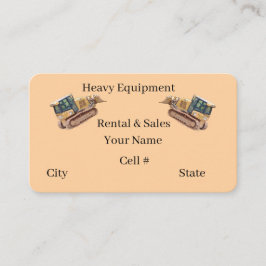Heavy Equipment Business Card Visitenkarte