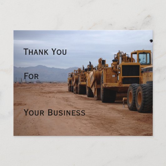 Heavy Equipment Vielen Dank Postcard Postkarte (Vorderseite)