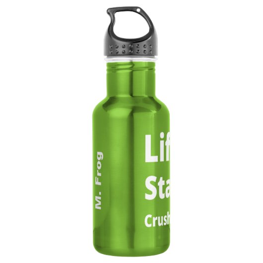 Heavy Funny Gym Fit Fitness Spaß & Joke Edelstahlflasche (Rückseite)