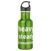 Heavy Funny Gym Fit Fitness Spaß & Joke Edelstahlflasche (Vorderseite)