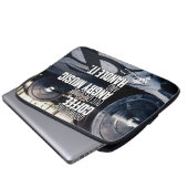 Heavy Inspiration - Kaffee und graue Musik Laptopschutzhülle (Vorne Knopf)