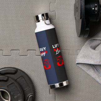 Heavy Live Happy - Fitness, Motivation, Fitness Trinkflasche