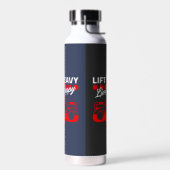 Heavy Live Happy - Fitness, Motivation, Fitness Trinkflasche (Links)