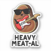Heavy Meat al Funny Meat Steak Pun Aufkleber (Vorderseite)