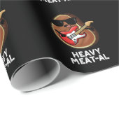 Heavy Meat al Funny Meat Steak Pun Dark BG Geschenkpapier (Rolleneckpunkt)