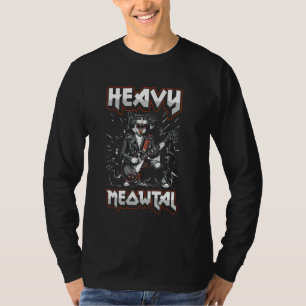 Heavy Meowtal - Lustige Katze & Heavy Metal T-Shirt