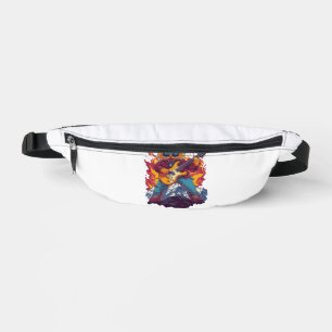 Heavy Meowtal – Rocking Cat Grafik T-Shirt für Mus Bauchtasche
