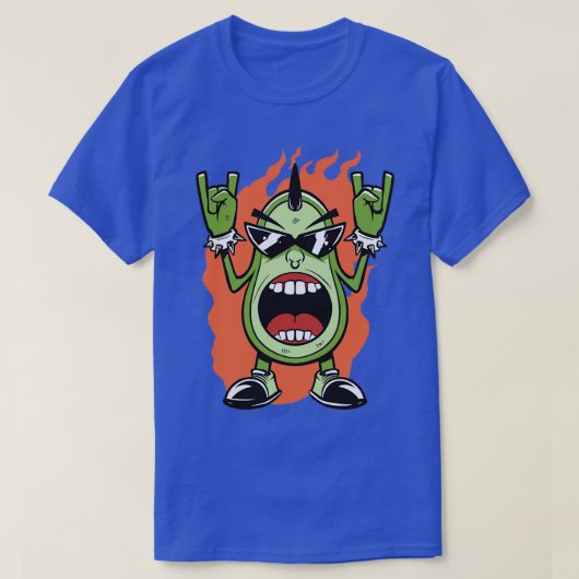 Heavy Metal Avocado T-Shirt (Design vorne)