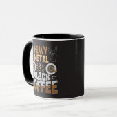 Heavy Metal Black Coffee Funny Gift Tasse (Vorderseite Links)