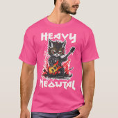 Heavy Metal Cat Playing Gitarre Rock Cat Music Hea T-Shirt (Vorderseite)
